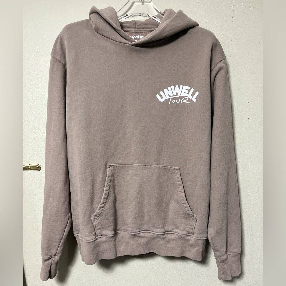 Unwell Tour Hoodie Mens Medium Mauve Brown Call Her Daddy Alex Cooper Unisex
